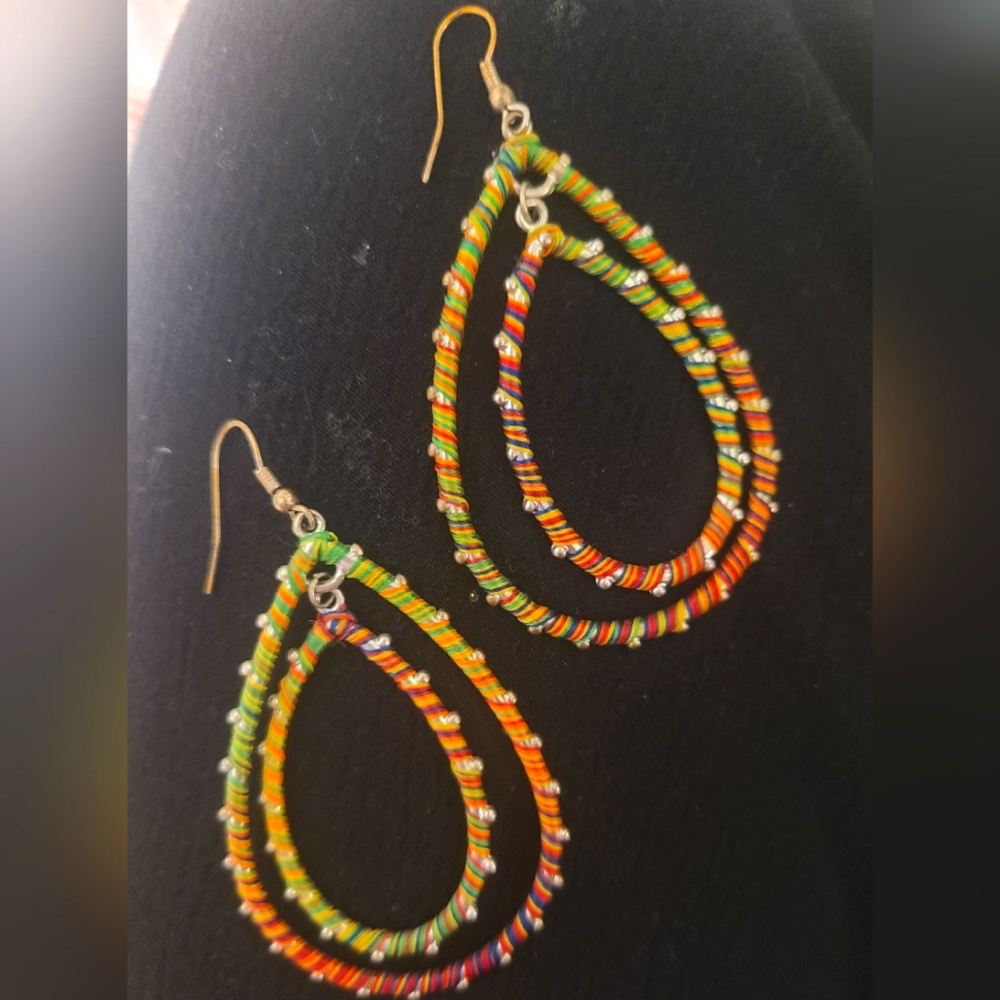Fun and Funky Double Hoops